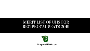 Merit list of uhs for Reciprocal Seats