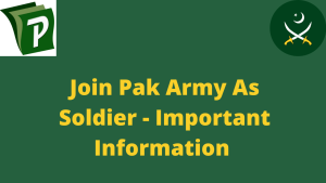join pak army as soldier